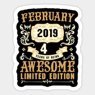 February 2019 4 Years Of Being Awesome Limited Edition Sticker